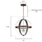 Westinghouse Chandelier 40W 3Lght Stella Mira Walnut, Brushed Nickel Accents 6116000 - alternate 2